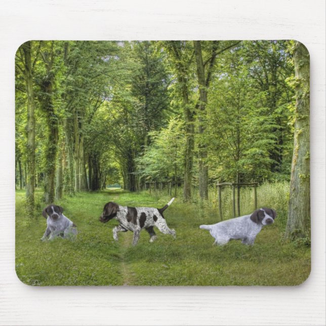 Filhotes de cachorro alemães Mousepad do ponteiro (Frente)