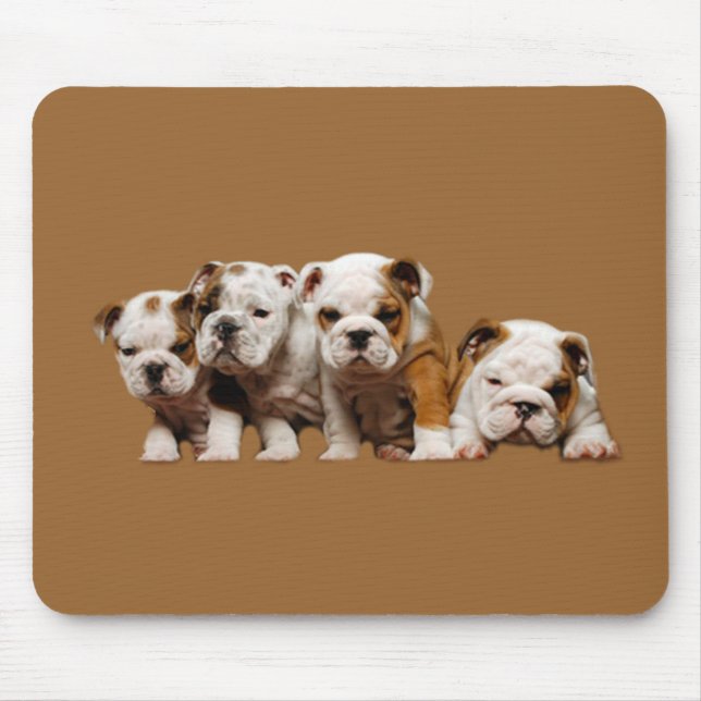 Filhotes de cachorro Mousepad do buldogue (Frente)