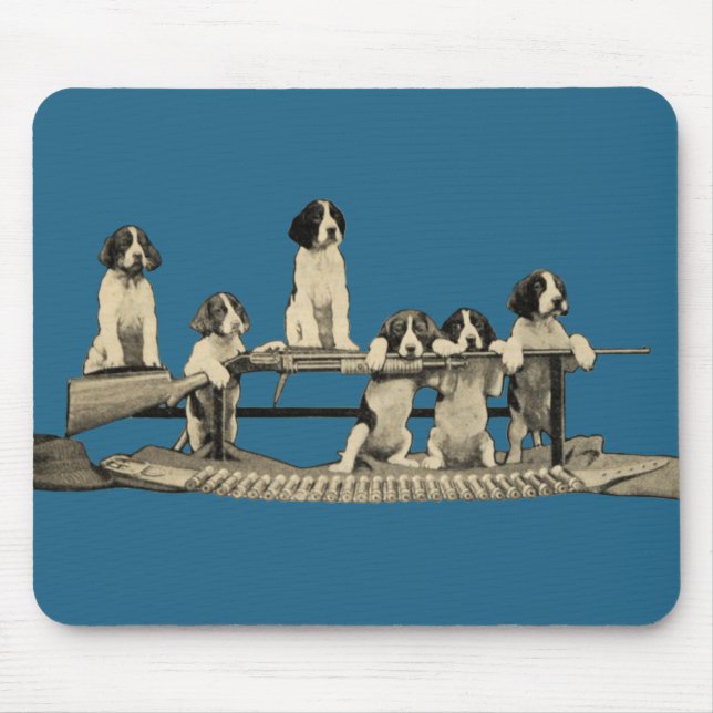 Filhotes de cachorro Mousepad do cão das armas de (Frente)
