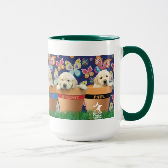 Filhotes de cachorro na caneca dos Flowerpots (Direita)