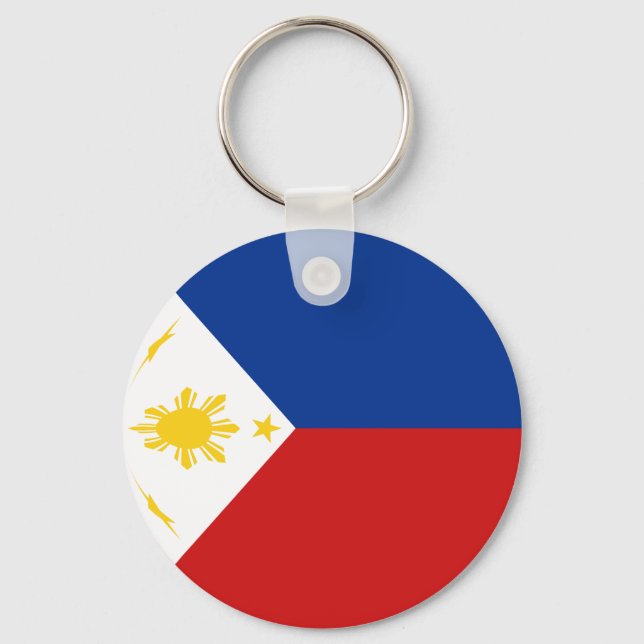 Filipinas Fisheye Flag Chaveiro (Frente)