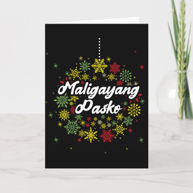 Filipinas Natal Feliz Pasko Cartão (Frente)