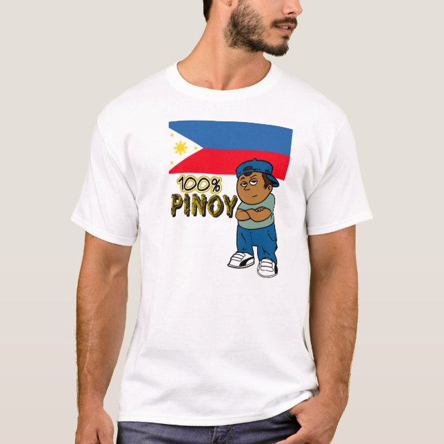 Filipino em camisetas brancas (Frente)