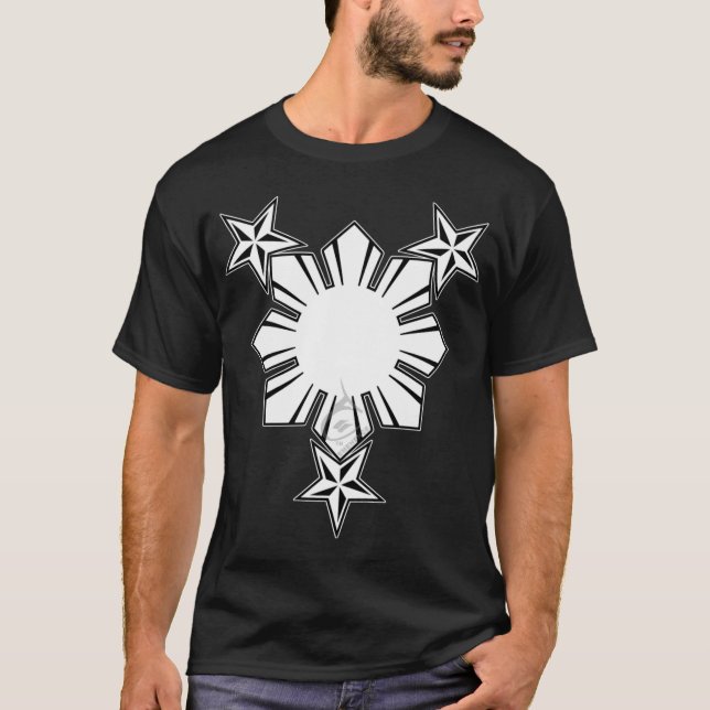 Filipino Sun e camisa das estrelas (Frente)
