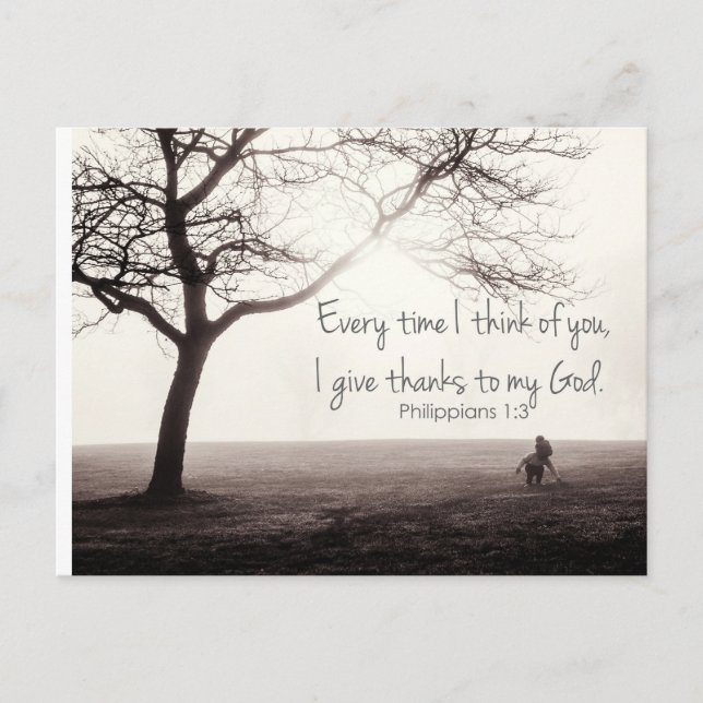 filipinos 1:3 cartão postal (Frente)