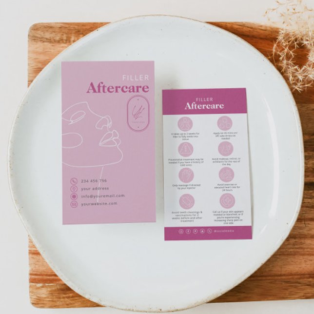 Filler Injections Aftercare Card Do Don't (Criador carregado)