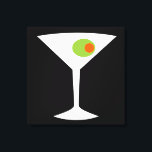 Filme clássico Martini Canvas estendida (preto)<br><div class="desc">Este filme clássico Martini Stretch Canvas (preto) apresenta um fundo preto e a imagem de uma silhueta branca de um vidro martini. Dentro o copo é uma azeitona verde gloriosa com um colorau laranja. Esta é uma peça divertida de arte em parede para todos que desejavam ser personagem de um...</div>