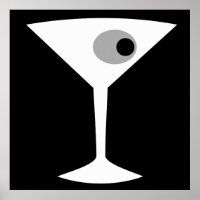 Filme Noir Martini Glass Poster