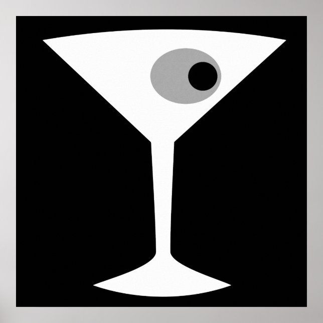 Filme Noir Martini Glass Poster (Frente)