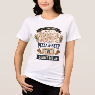Filmes de Terror Pizza Cerveja Divertido Halloween
