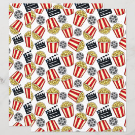 Filmes e Pop-corn Scrapbook Paper