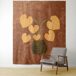 Filodendron Plant Copper Look Tapeçaria