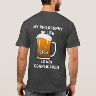 Filosofia da vida - diversão da camiseta
