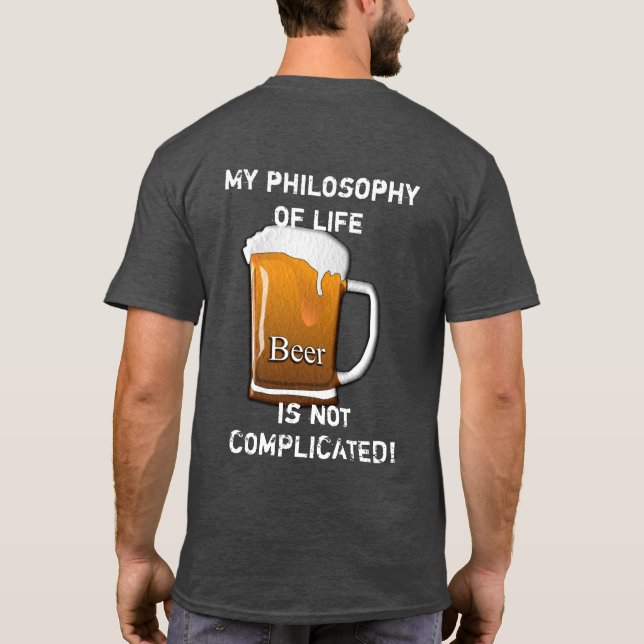 Filosofia da vida - diversão da camiseta (Verso)