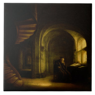 Filósofo com um livro aberto, 1625-7 (óleo na