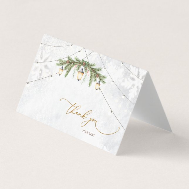 Filtros de inverno Lanterna Cartões de agradecimen (Frente)