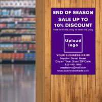 Fim da temporada de venda de Poster roxo comercial