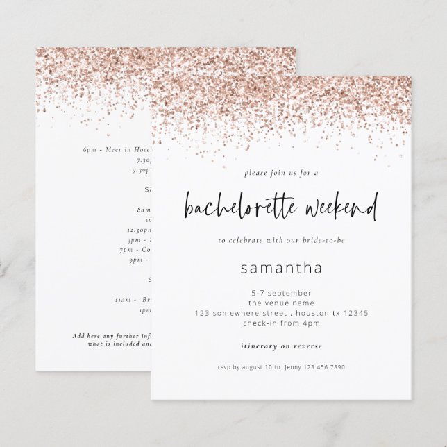 Fim de Semana de Bachelorette de Literatura Dourad (Frente/Verso)