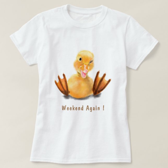 Fim De Semana De Camisa De Pato Engraçado Novament (Frente do Design)