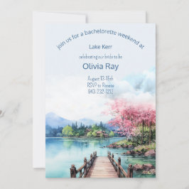 Fim de semana do Lago Bachelorette Convite e Itine