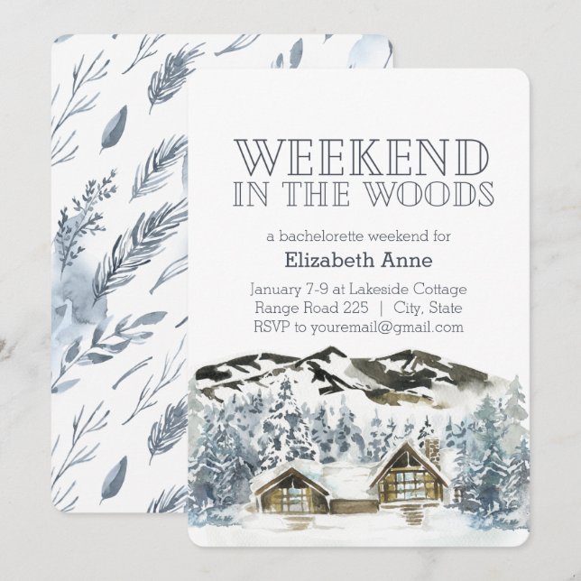 Fim de Semana nas Matas | Convite para Festa de In (Frente/Verso)