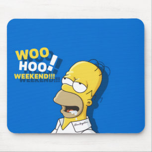 Fim de Semana Woo Hoo Mousepad de Desenho Animado