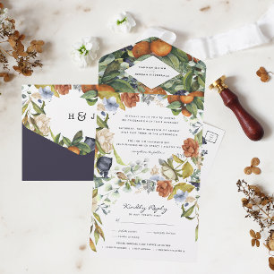 Fim de Verão Floral Cítrico Casamento Botânico
