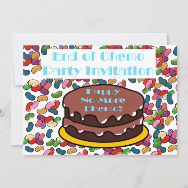 Fim do Convite de festas de Chemo para o paciente  (Frente)