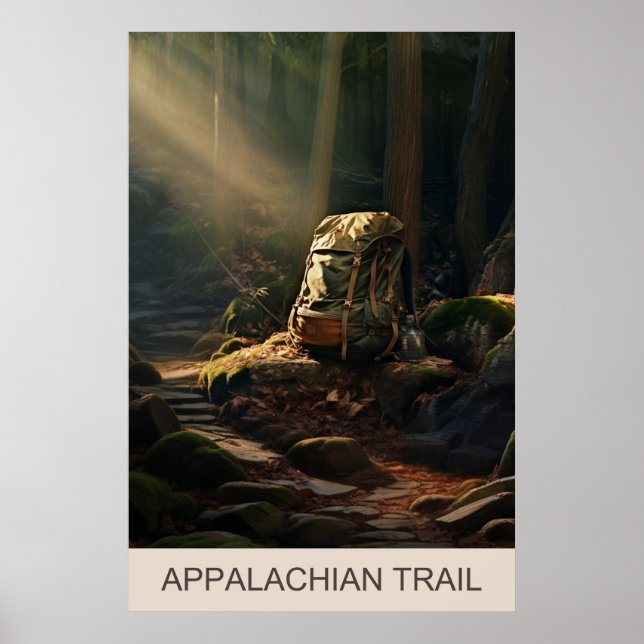 Fim do dia na Poster de Trilha Appalachian (Frente)