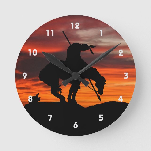 Fim do Relógio de Parede Silhueta de Trilha (Frente)