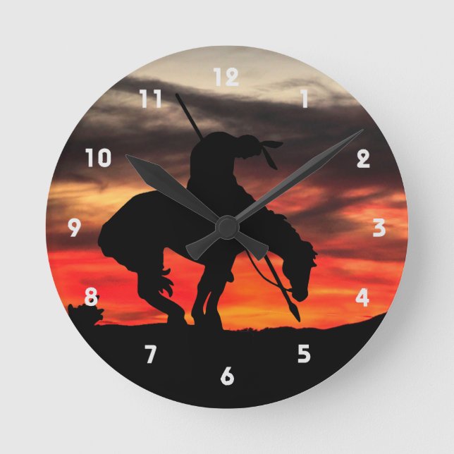 Fim do Relógio de Parede Silhueta de Trilha (Frente)