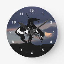 Fim do Relógio de Parede Silhueta de Trilha