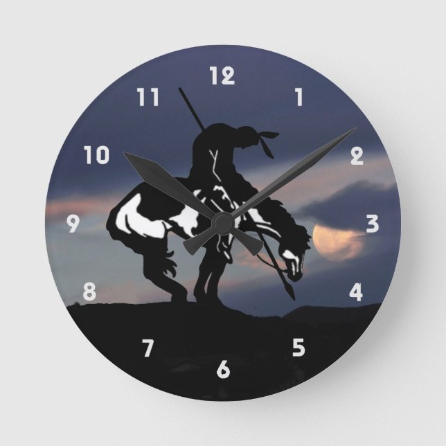 Fim do Relógio de Parede Silhueta de Trilha (Frente)