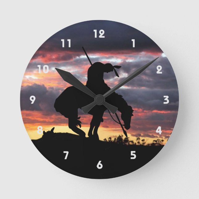 Fim do Relógio de Parede Silhueta de Trilha (Frente)