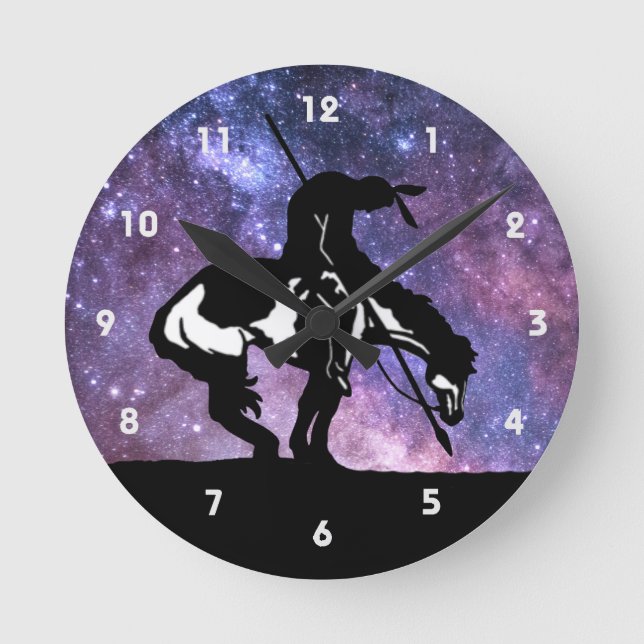 Fim do Relógio de Parede Silhueta de Trilha (Frente)