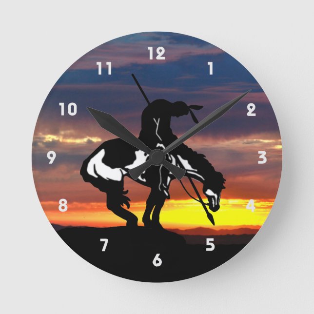 Fim do Relógio de Parede Silhueta de Trilha (Frente)