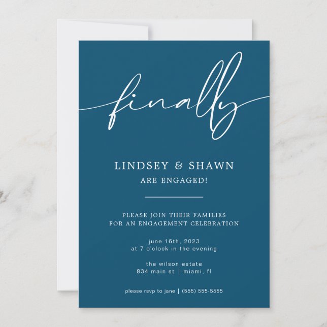 Finalmente Anúncio de Noivado de Casamento e Convi (Frente)