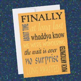 Finalmente Casado Engraçado Convite para Casamento