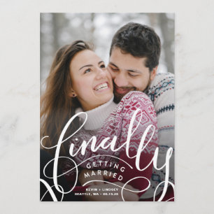 Finalmente Casando-se Salve o Cartão de Data