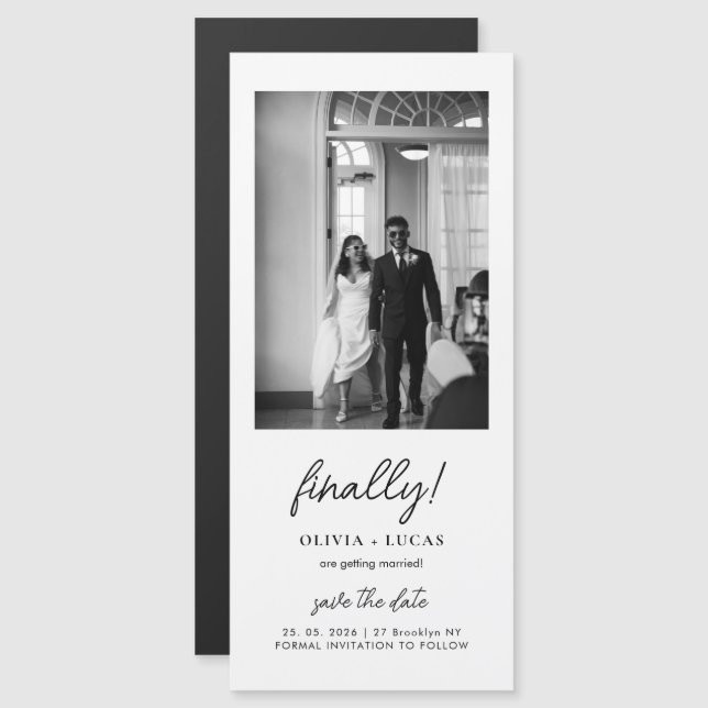 Finalmente Fotografia Magnética de Casamento Salve (Frente/Verso)