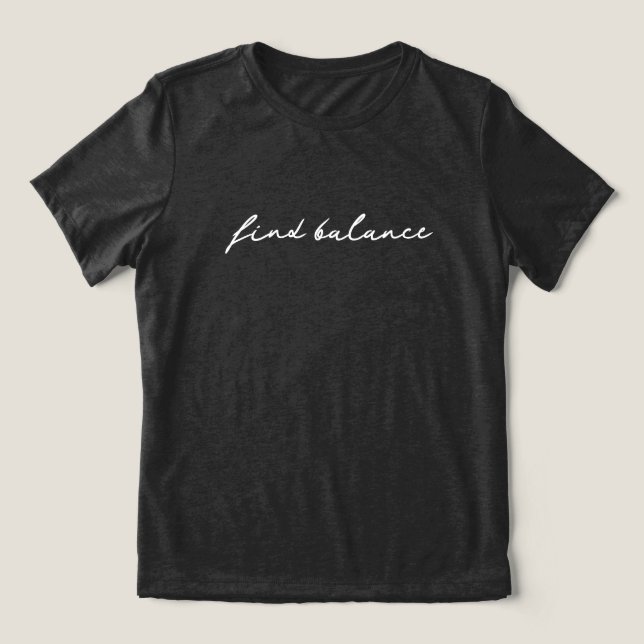 'Find Balance' Pause Breathe Seeker of Peace Gift  (Design frontal)