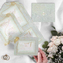 Fine Lines Dourado Abstrato Wedding V3 Sage ID867