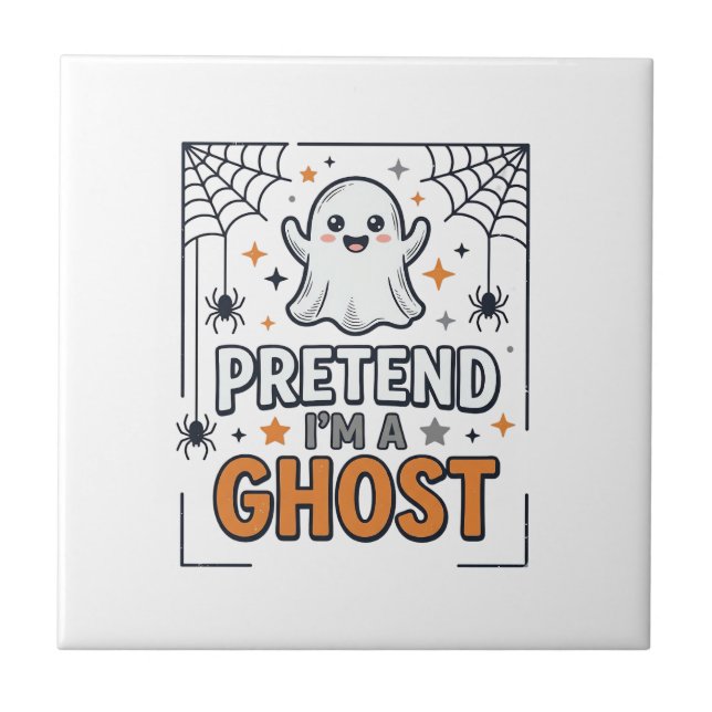 Fingir Que Sou um Fantasma Halloween Fofo (Frente)