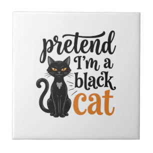 Fingir que sou um gato preto camiseta de Halloween