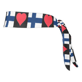 Finlândia Flag Heart Love Patterno Finlandês Orgul
