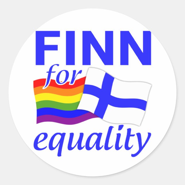 Finn 4 adesivos para Igualdade (Frente)