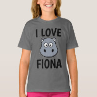 FIONA HIPPO T-Shirts, EU AMO Camisetas FIONA