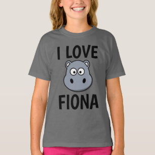 FIONA HIPPO T-Shirts, EU AMO Camisetas FIONA