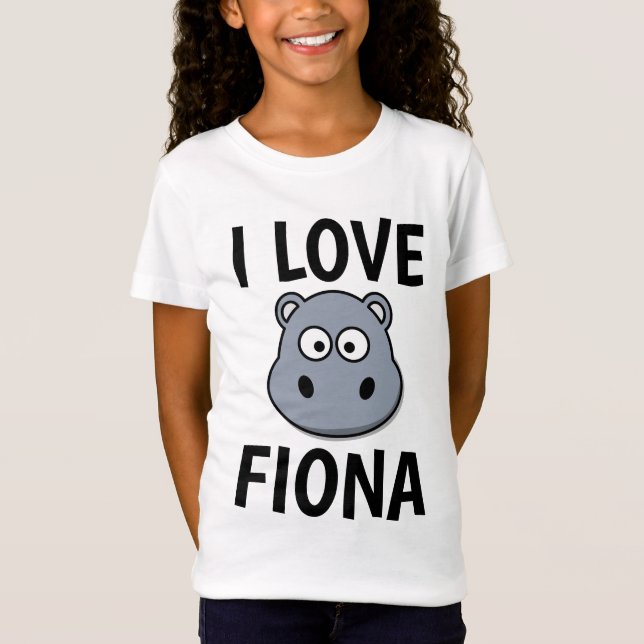 FIONA HIPPO T-Shirts, EU AMO Camisetas FIONA Kids (Frente)