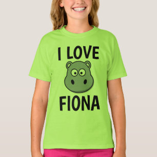 FIONA HIPPO T-Shirts, EU AMO Camisetas FIONA Kids